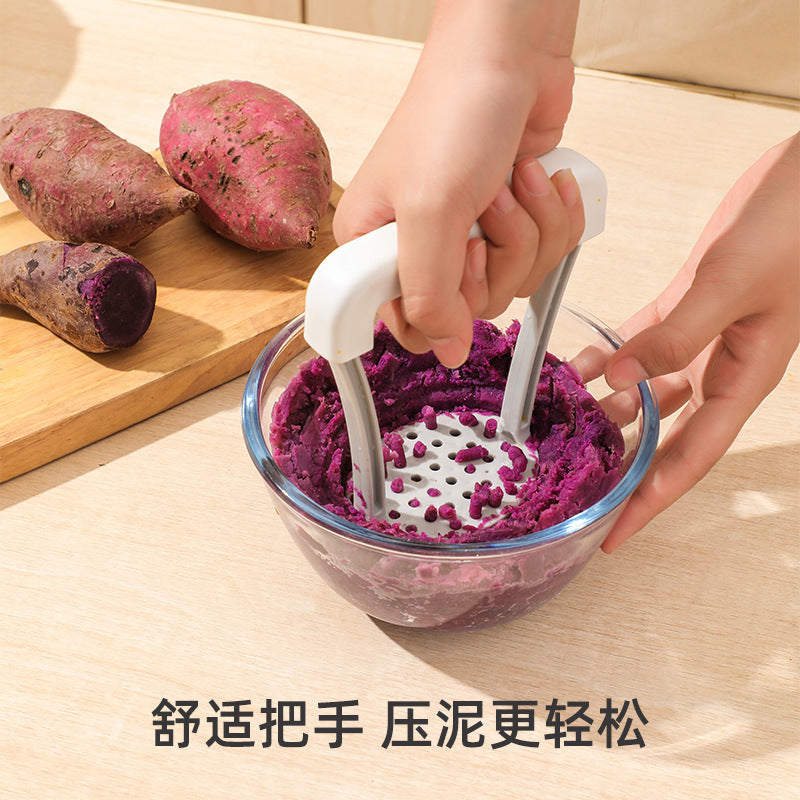 Manual potato mud press baby complementary food masher wavy potato press kitchen gadget press potato artifact