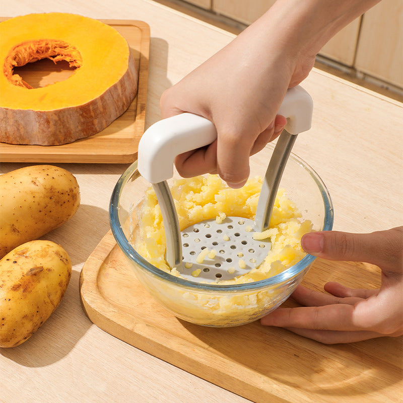 Manual potato mud press baby complementary food masher wavy potato press kitchen gadget press potato artifact