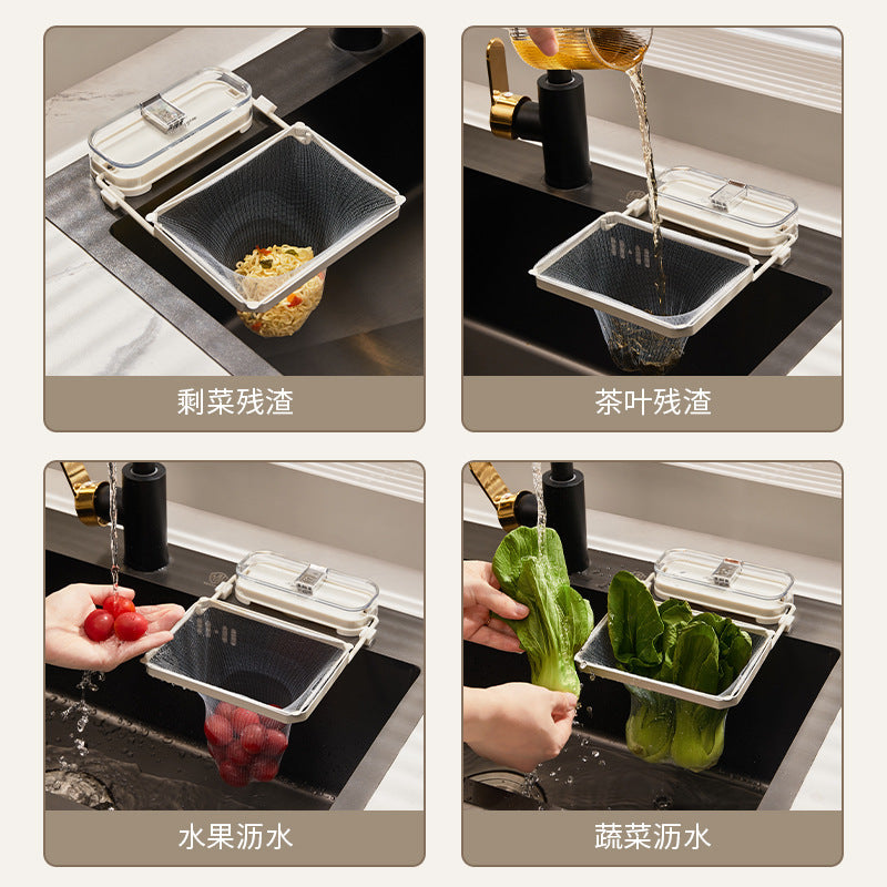 Kitchen Sink Filter Rack Suction Cup Leftovers Anti-clogging Wash Basin Sink Kitchen Waste Drain Rack