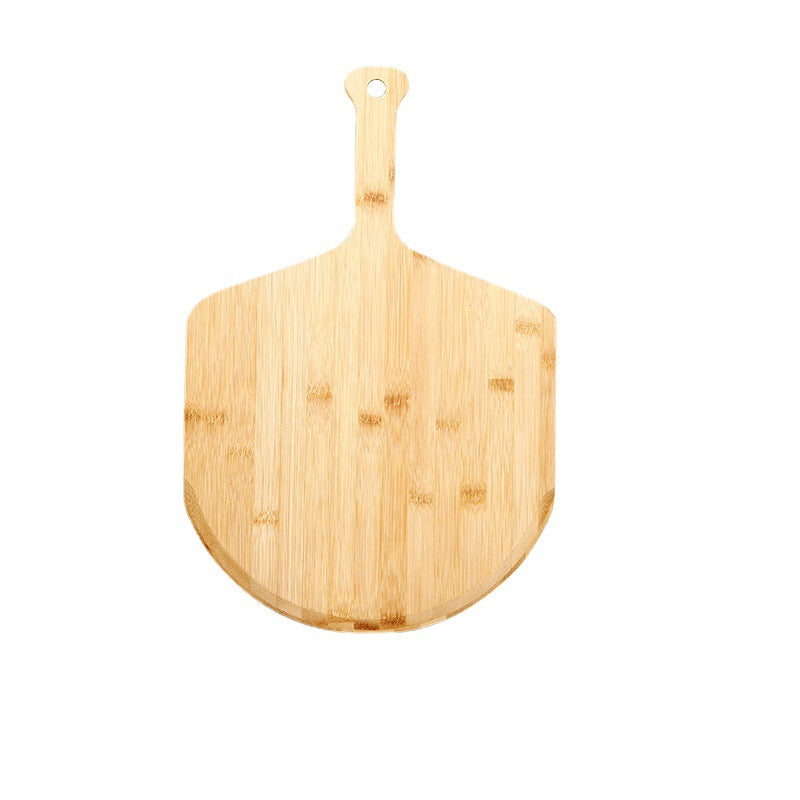 Bamboo Wood Pizza Tray Wooden Fan Steak Pastry Fruit Snack Baking Tableware Tray Handle Can Hang