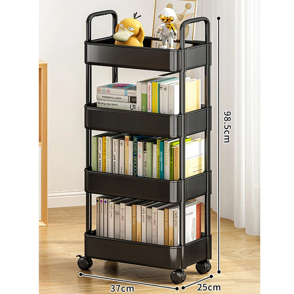 Mobile Storage Rack Trolley Kitchen Bathroom Bedroom Multi Storey Snacks Storage Rack with Wheels Organizer Home Accessories