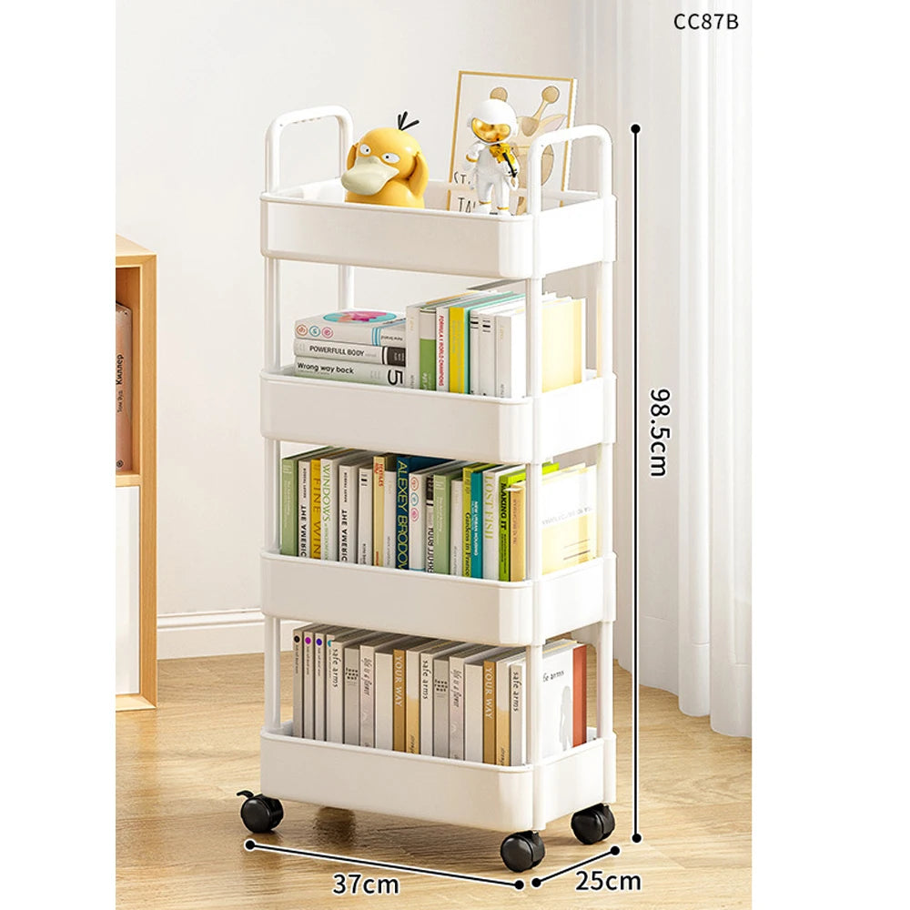 Mobile Storage Rack Trolley Kitchen Bathroom Bedroom Multi Storey Snacks Storage Rack with Wheels Organizer Home Accessories