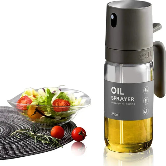 Zackoo 250ml Oil Spray Bottle High Borosilicate Glass Olive Oil Sprayer Mister Spray Cooking Oil Dispensers for Air Fryer Salad