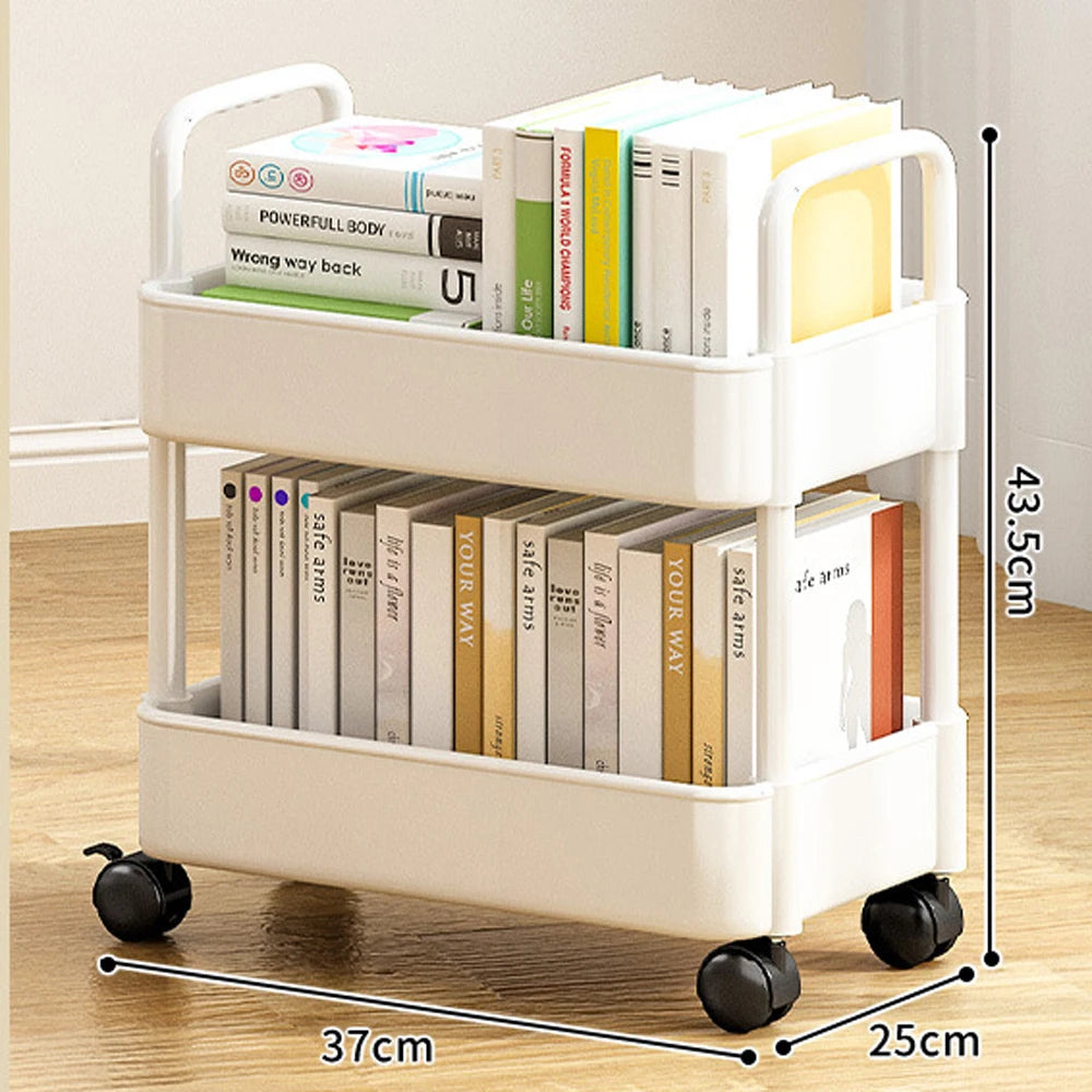 Mobile Storage Rack Trolley Kitchen Bathroom Bedroom Multi Storey Snacks Storage Rack with Wheels Organizer Home Accessories