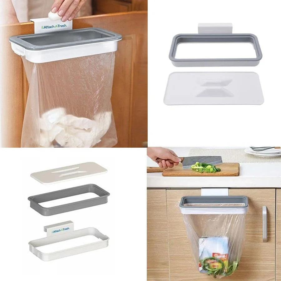 Kitchen Trash With Portable Lid For Door Basket