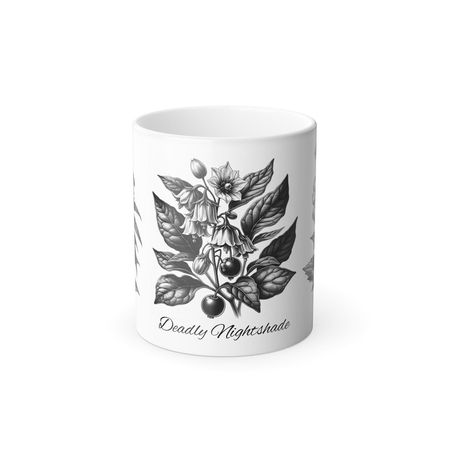 Mug, Beautiful but Deadly Plants - Color Changing, 11oz, Gift for Nature Lover, Botanical Lover Gift, Morphing Coffee Cup, Plant Lover Gift