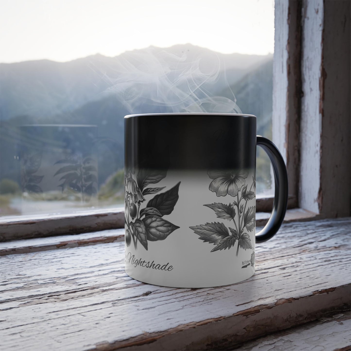 Mug, Beautiful but Deadly Plants - Color Changing, 11oz, Gift for Nature Lover, Botanical Lover Gift, Morphing Coffee Cup, Plant Lover Gift