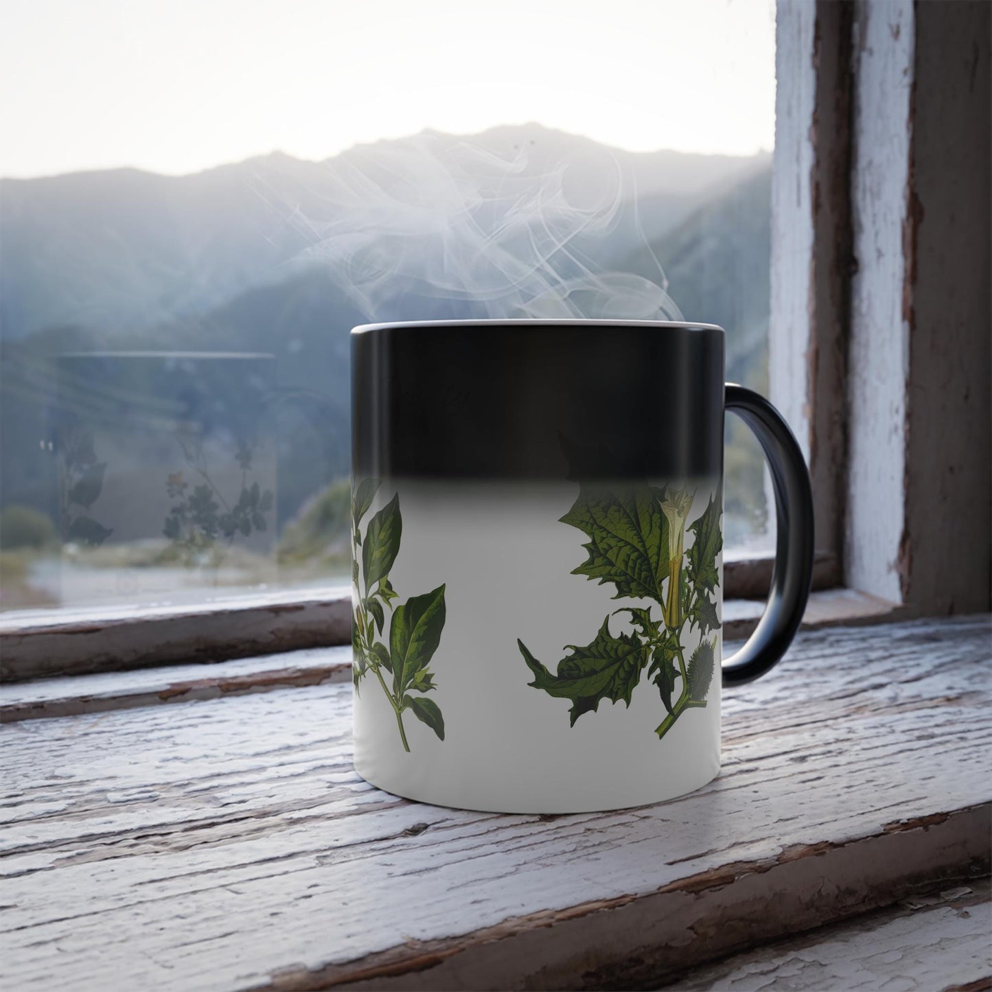 Deadly Plant Color Morphing Mug, 11oz - Unique Coffee Cup Gift, Heat Sensitive Mug, Color Changing Flower Tea Cup, Gardening Lover Gift,